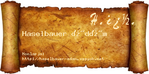 Haselbauer Ádám névjegykártya